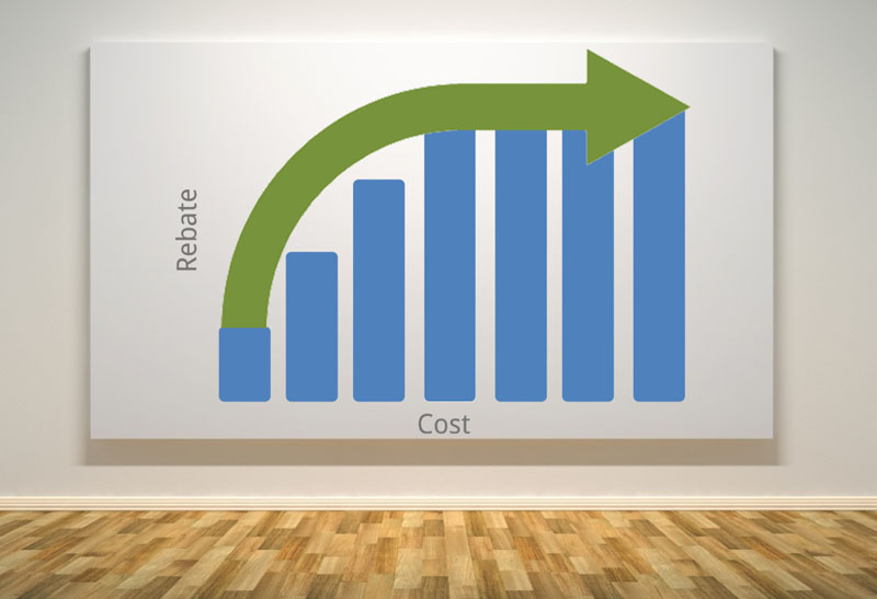 Rebates and cost cap graph